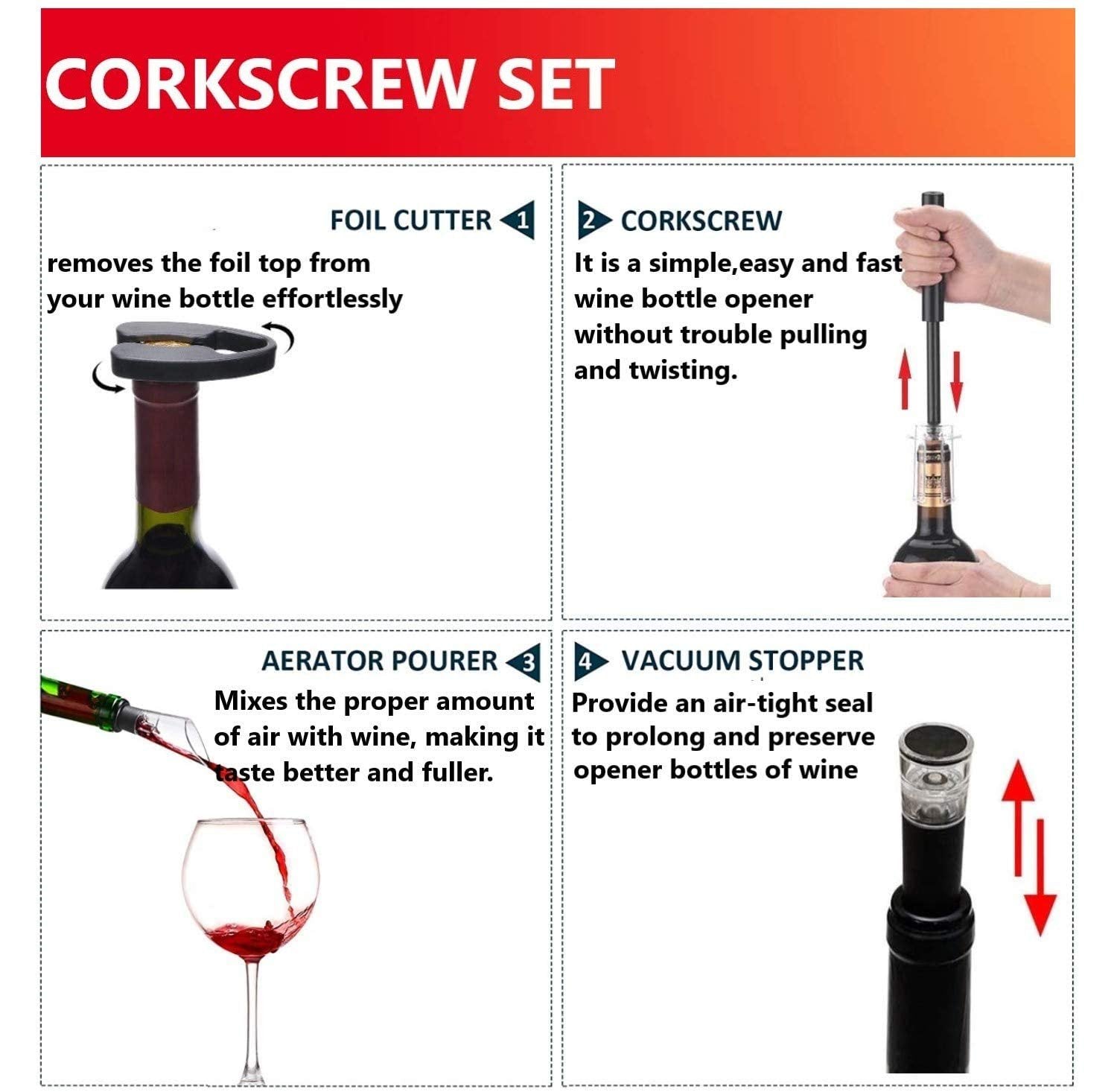 Serenosole™ CorkLift Wine Opener with Needle | Smooth, quick, and mess-free wine opening every time | Easiest Wine Opener 2024