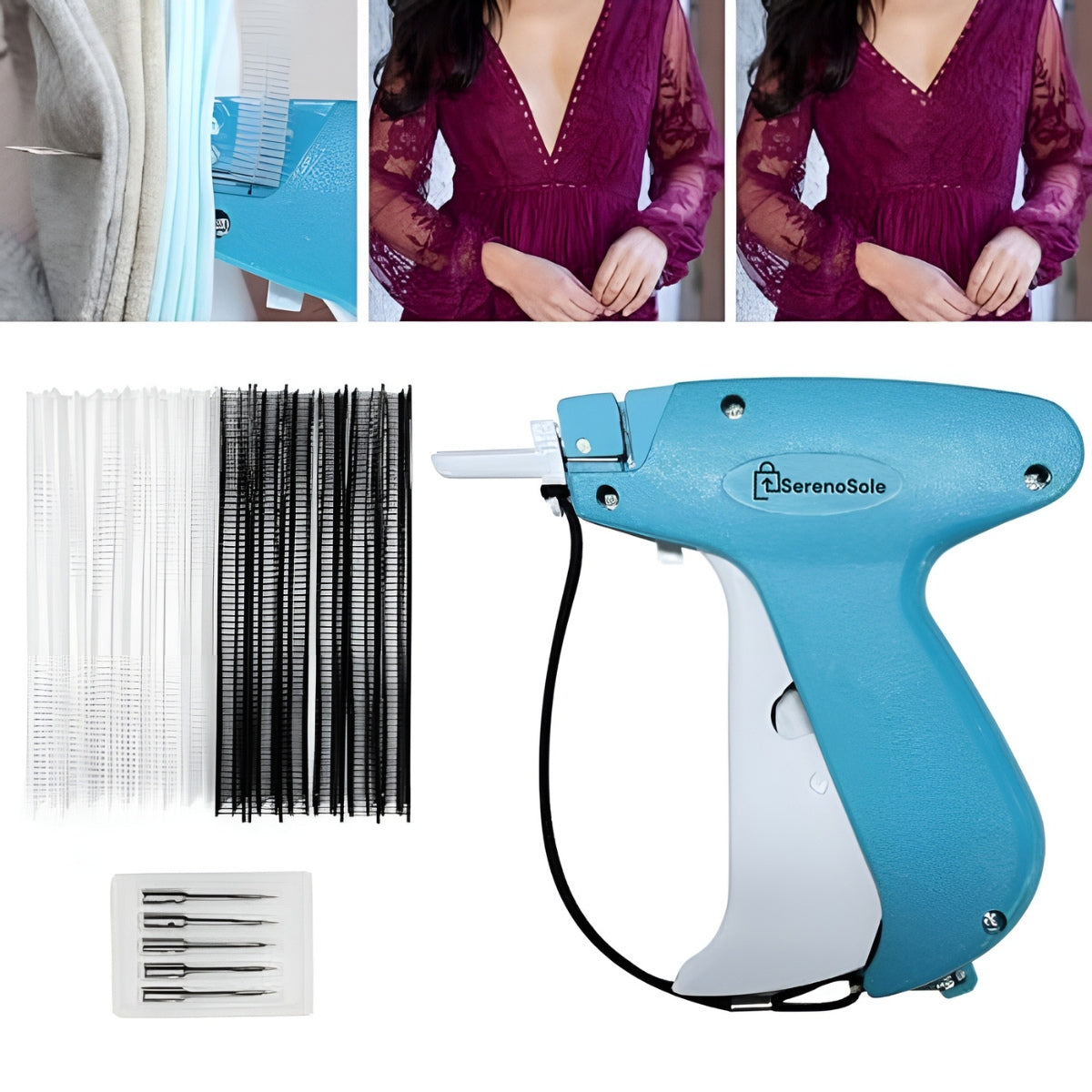 Serenosole EasyStitch™ Clothing quick repair or alteration | (1+1 FREE) and free complete set (1000 fasteners + 6 needles)